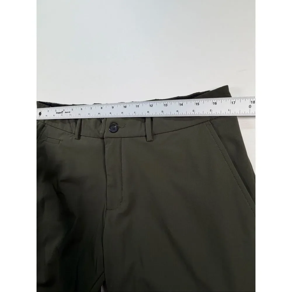 KJUS Ike Tailored Fit Golf Pants Men’s 35x32 Olive Green Stretch Performance